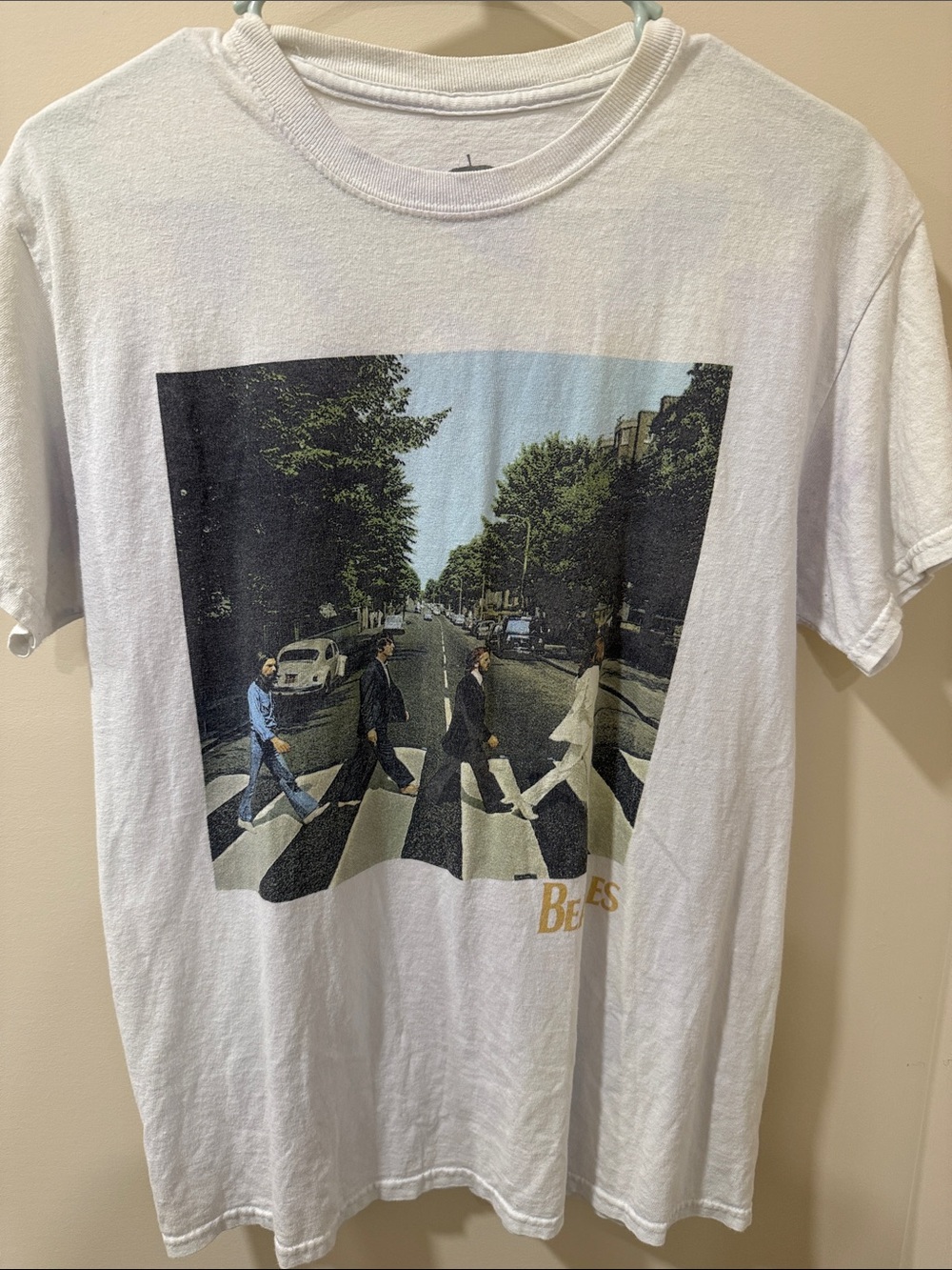 The Beatles White Abbey Road Graphic Short Sleeve Tee